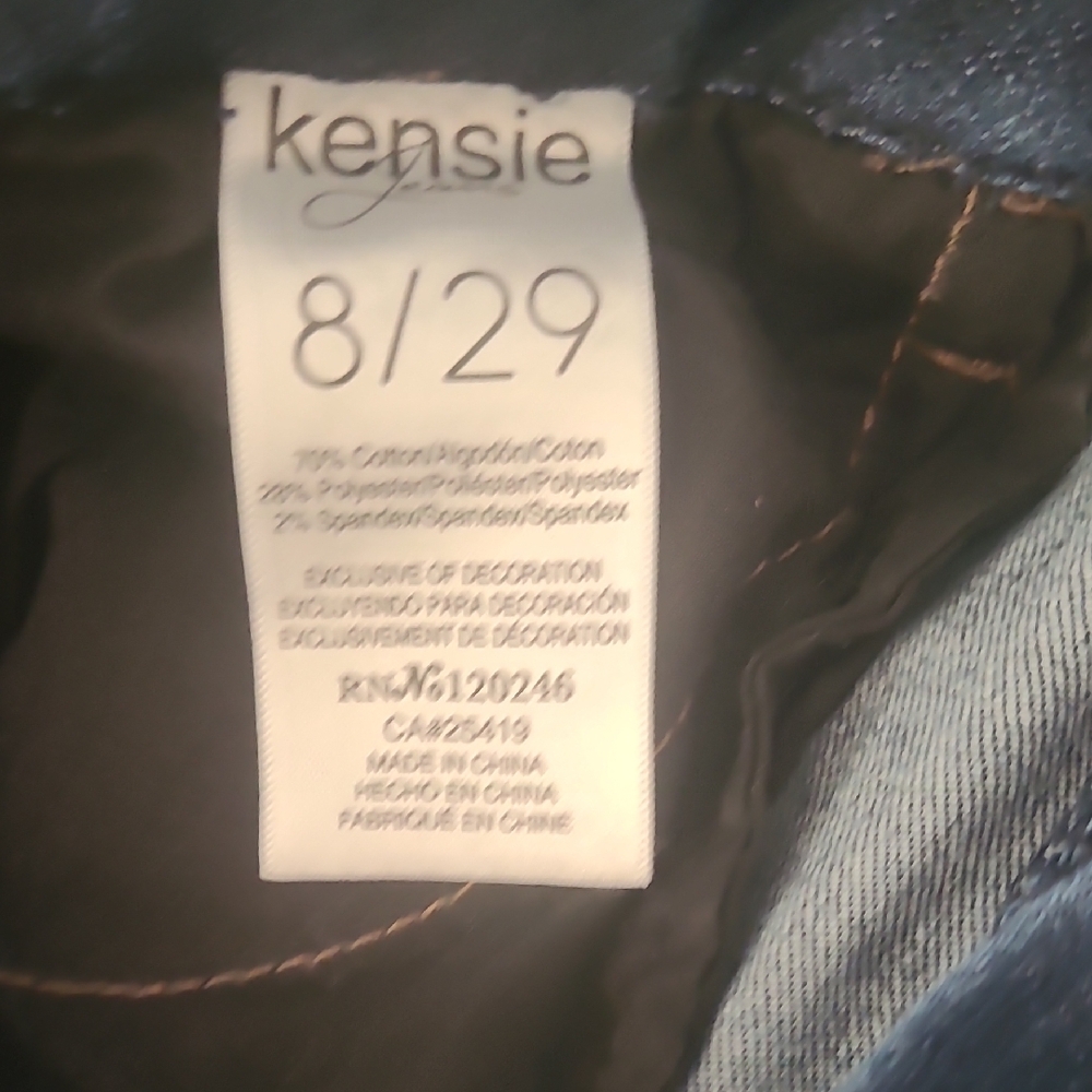 Kensie Indigo Denim Pants - Picture 3 of 4